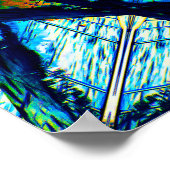 Farbenfrohe kaleidoskopische Mosaik | Abstrakt Man Poster (Ecke)