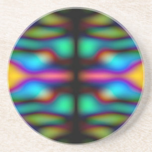 Farbenfrohe Kaleidoskopmuster Getränkeuntersetzer