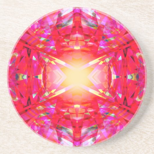 Farbenfrohe Kaleidoskopmuster Getränkeuntersetzer (Vorne)