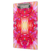 Farbenfrohe Kaleidoskopmuster Klemmbrett (Links)