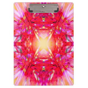 Farbenfrohe Kaleidoskopmuster Klemmbrett