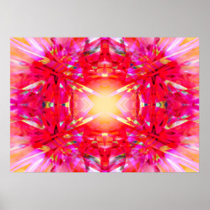 Farbenfrohe Kaleidoskopmuster Poster