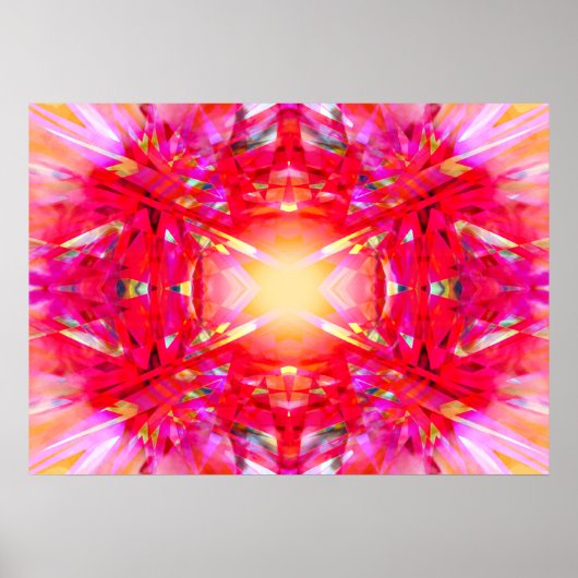 Farbenfrohe Kaleidoskopmuster Poster (Vorne)