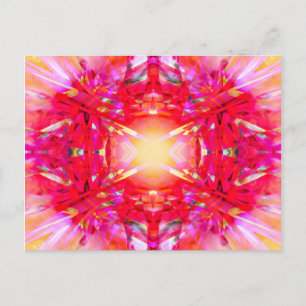 Farbenfrohe Kaleidoskopmuster Postkarte