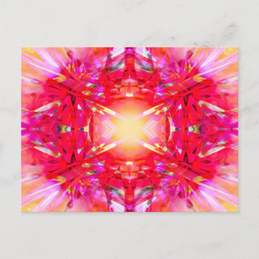 Farbenfrohe Kaleidoskopmuster Postkarte (Vorderseite)