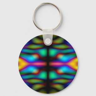 Farbenfrohe Kaleidoskopmuster Schlüsselanhänger