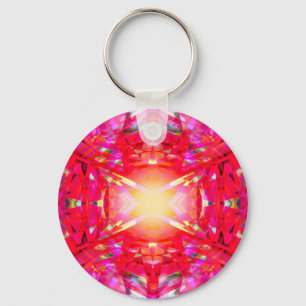 Farbenfrohe Kaleidoskopmuster Schlüsselanhänger