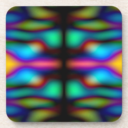 Farbenfrohe Kaleidoskopmuster Untersetzer (Vorderseite)