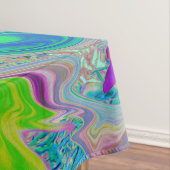 Farbenfrohe kalkgrüne Abstrakte Retro-Sanitäranlag Tischdecke (Beispiel)