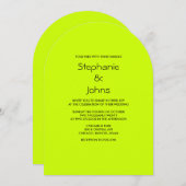 Farbenfrohe kalkgrüne Schwarze Einfache Minimale H Einladung (Vorne/Hinten)