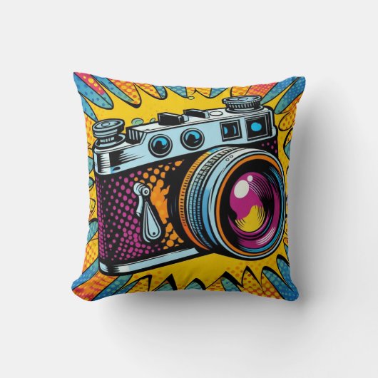 Farbenfrohe Kamera! Kissen (Vorderseite)