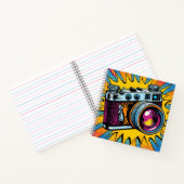 Farbenfrohe Kamera-Notebook! Notizblock (Innenseite)