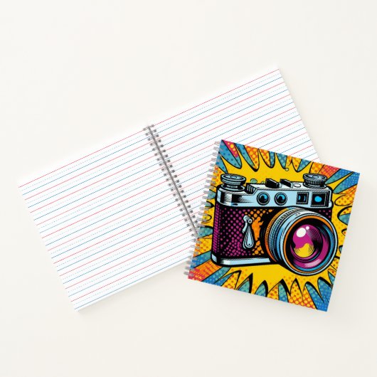 Farbenfrohe Kamera-Notebook! Notizblock (Innenseite)