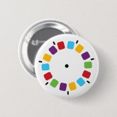 Farbenfrohe Kamera Reel Retro Modern Button (Vorne & Hinten)