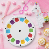 Farbenfrohe Kamera Reel Retro Modern Pappteller (Party)