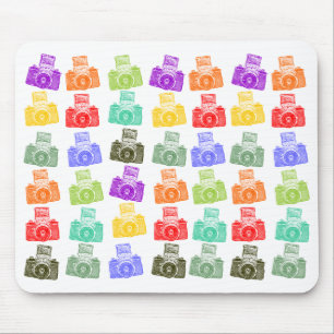 Farbenfrohe Kameras Mousepad