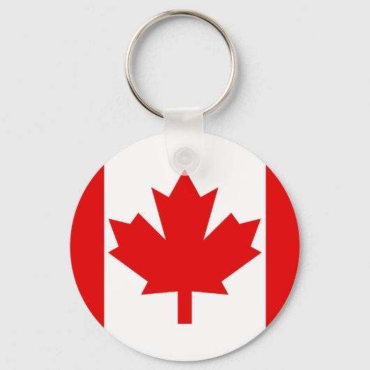 Farbenfrohe kanadische Flagge Schlüsselanhänger (Vorderseite)
