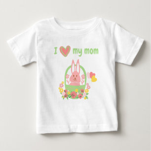 Farbenfrohe Kaninchen in einem Basketball-Baby-T - Baby T-shirt