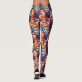 Farbenfrohe kaninische Leggings (Rückseite)