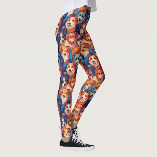 Farbenfrohe kaninische Leggings (Rechts)