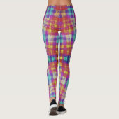 Farbenfrohe Karierte Chic-Leggings Leggings (Rückseite)