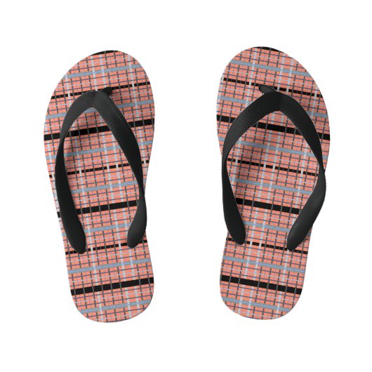 Farbenfrohe Karierte Flip Flops Kinderbadesandalen (Fußbett)