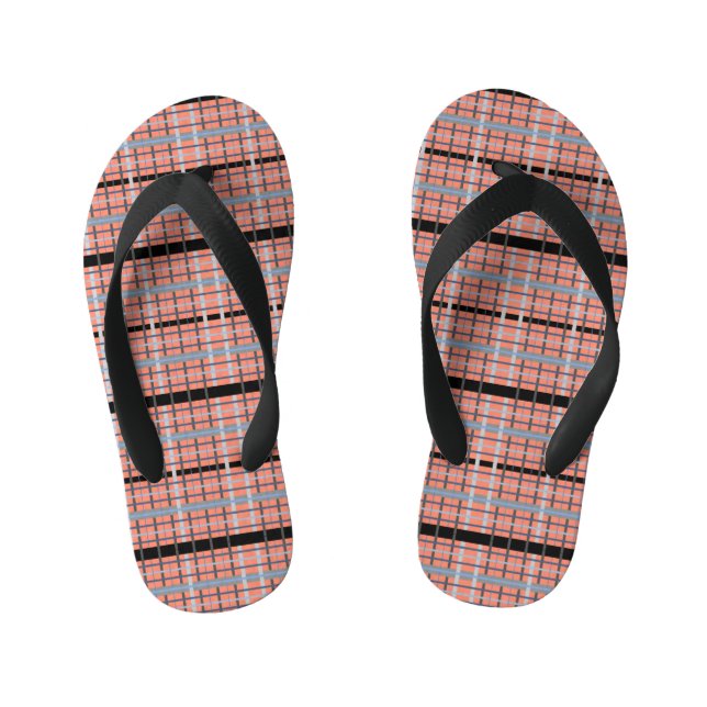 Farbenfrohe Karierte Flip Flops Kinderbadesandalen (Fußbett)