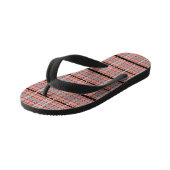 Farbenfrohe Karierte Flip Flops Kinderbadesandalen (Schrägansicht)