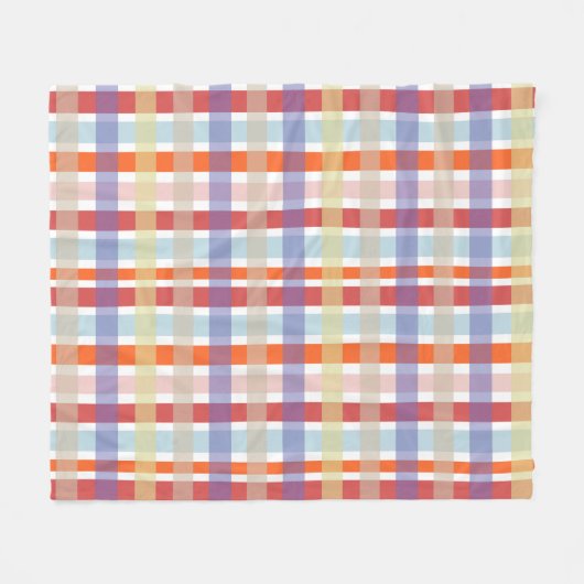 Farbenfrohe Karierte Karo Muster Fleece Blanket (Vorderseite (Horizontal))