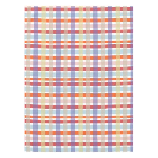 Farbenfrohe Karierte Karo Muster Tischdecke (Vorderseite)