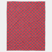 Farbenfrohe karierte Muster in einem schrägen Käfi Fleecedecke (Vorderseite)