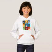 Farbenfrohe Karikatur-Hundengurt Hoodie (Vorne ganz)