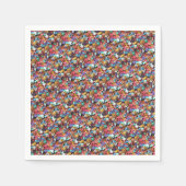 Farbenfrohe Karneval Confetti Party Serviette (Vorderseite)