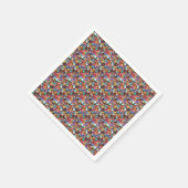 Farbenfrohe Karneval Confetti Party Serviette (Ecke)