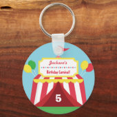 Farbenfrohe Karneval Kindergeburtstag Party Schlüs Schlüsselanhänger (Vorderseite)