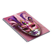 Farbenfrohe Karnevalmaske Notizblock (Rechte Seite)