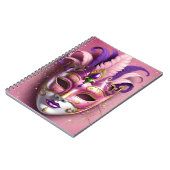 Farbenfrohe Karnevalmaske Notizblock (Linke Seite)