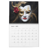 Farbenfrohe Karnevalsmasken Kalender (Mär 2027)