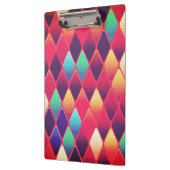 Farbenfrohe Karo-Muster Klemmbrett (Links)