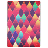 Farbenfrohe Karo-Muster Klemmbrett (Rückseite)