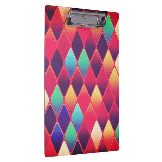 Farbenfrohe Karo-Muster Klemmbrett (Rechts)