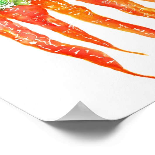 Farbenfrohe Karotten-Poster - 8x10" Poster (Ecke)