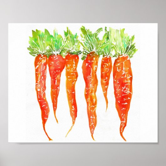 Farbenfrohe Karotten-Poster - 8x10" Poster (Vorne)