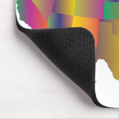 Farbenfrohe Karte Amerikas Mousepad (Ecke)