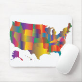 Farbenfrohe Karte Amerikas Mousepad (Mit Mouse)