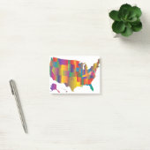 Farbenfrohe Karte Amerikas Post-it Klebezettel (Büro)