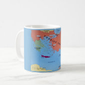 Farbenfrohe Karte der türkischen Tasse (Vorderseite Links)