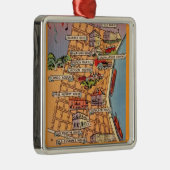 Farbenfrohe Karte des französischen Viertels Ornament Aus Metall (Rechts)