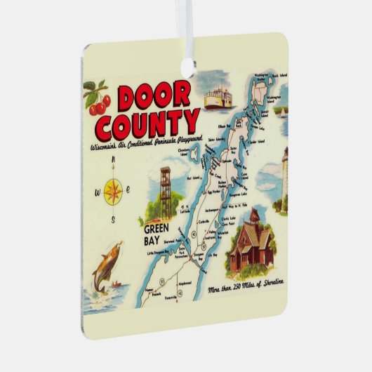 Farbenfrohe Karte des TürLandkreises Ornament Aus Metall (Vorderseite Rechts)