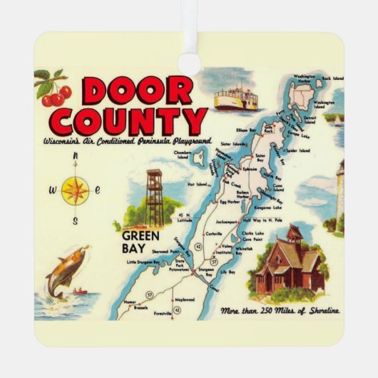 Farbenfrohe Karte des TürLandkreises Ornament Aus Metall (Rückseite)